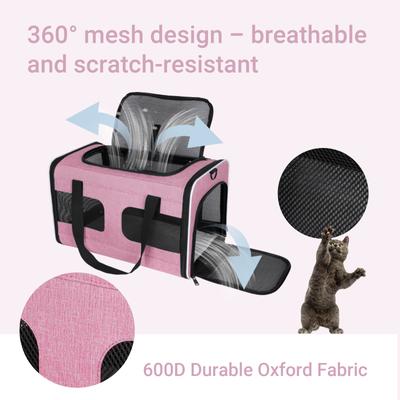 Show full view: Gapzer Soft-Sided Dog & Cat Carrier, Pink slide 5 of 10