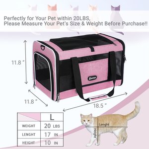DOPZER Soft-Sided Dog & Cat Carrier, Pink