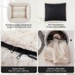 Show in main carousel: JOEJOY Rabbit Fur Leopard Print Dog & Cat Bed with Anti-Slip Bottom & Removable Cover, White, Medium slide 5 of 7