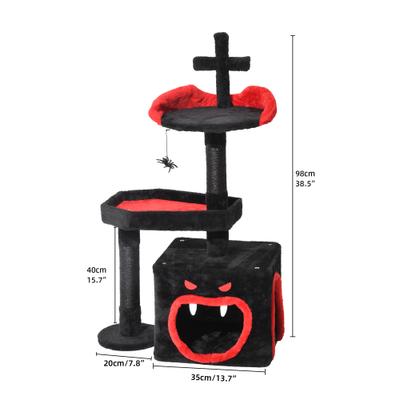 Show full view: Wooflex Gothic Halloween Coffin Bed 38.5-in Cat Tree & Condo slide 2 of 9