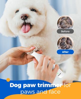 Show full view: OneIsAll N12 4-in-1 Cordless Low Noise Paw Trimmer & Rechargeable Quiet Dog Grooming Kit with 2-Speed Clippers, White slide 2 of 11