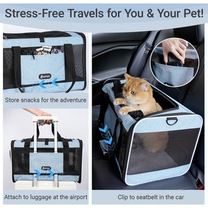 Gapzer Soft-Sided Dog & Cat Carrier, Blue