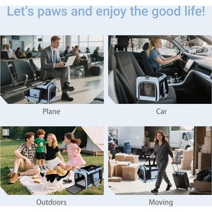 Gapzer Soft-Sided Dog & Cat Carrier, Blue