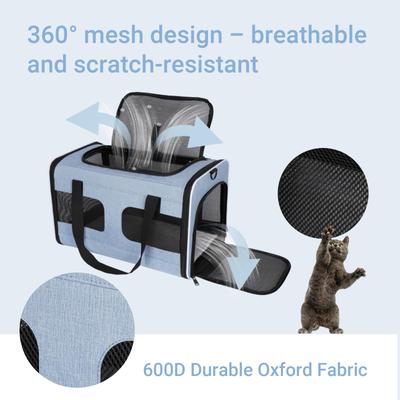 Show full view: Gapzer Soft-Sided Dog & Cat Carrier, Blue slide 5 of 9