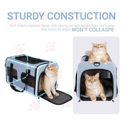Show full view: Gapzer Soft-Sided Dog & Cat Carrier, Blue slide 4 of 9
