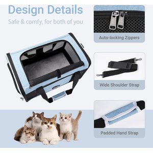 Gapzer Soft-Sided Dog & Cat Carrier, Blue