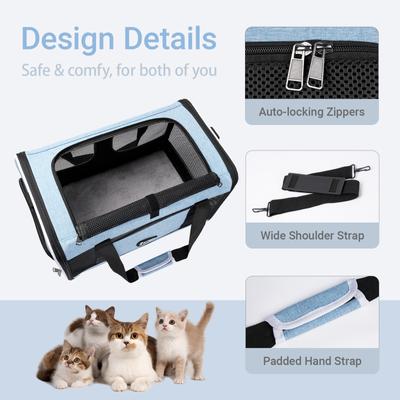 Show full view: Gapzer Soft-Sided Dog & Cat Carrier, Blue slide 6 of 9
