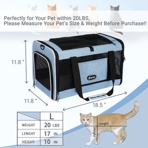 Gapzer Soft-Sided Dog & Cat Carrier, Blue