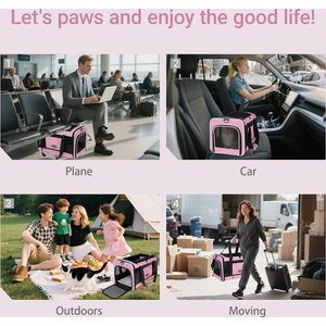 DOPZER Soft-Sided Dog & Cat Carrier, Pink