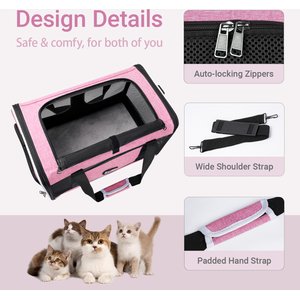 DOPZER Soft-Sided Dog & Cat Carrier, Pink