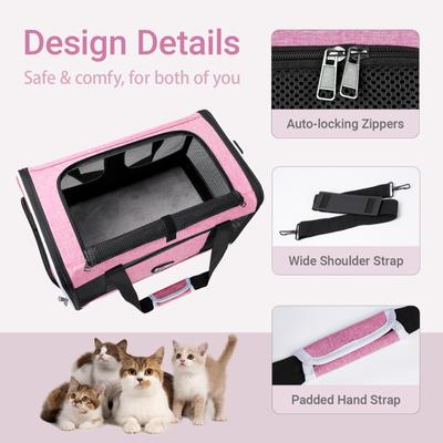 Show full view: Gapzer Soft-Sided Dog & Cat Carrier, Pink slide 7 of 10