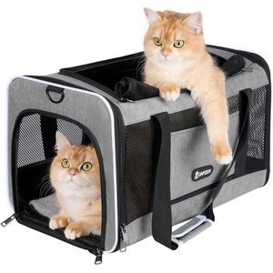 Gapzer Soft-Sided Dog & Cat Carrier, Grey