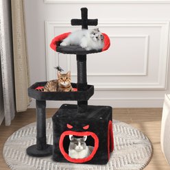 Wooflex Gothic Halloween Coffin Bed 38.5-in Cat Tree & Condo