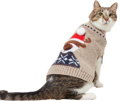 Show full view: Frisco Smiling Reindeer Dog & Cat Sweater, Small slide 3 of 10