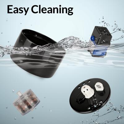 Show full view: Happy & Polly Ghost Non-Skid Ceramic Dog & Cat Water Fountain, Glossy Black, 50-oz slide 10 of 10