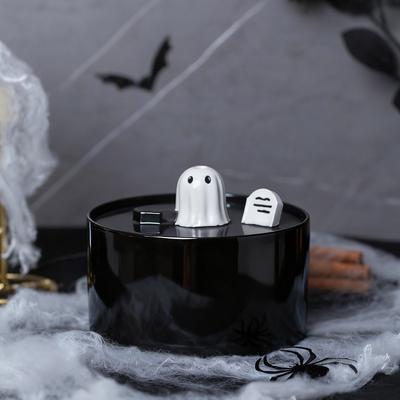 Show full view: Happy & Polly Ghost Non-Skid Ceramic Dog & Cat Water Fountain, Glossy Black, 50-oz slide 3 of 10