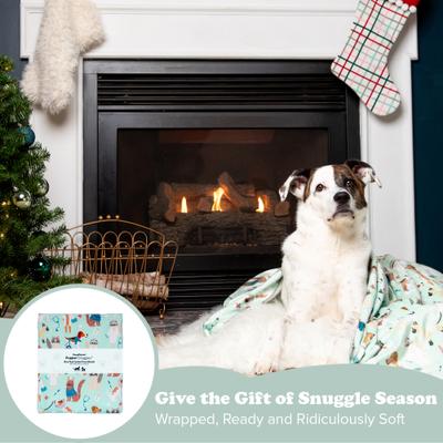 Show full view: Puppington Snuggles Ultra Plush Comfort Throw Blanket, Seafoam Green slide 5 of 6