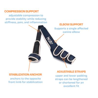 Show full view: Balto Soft Dog Elbow Brace, Large- Left slide 3 of 10