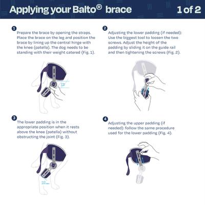 Show full view: Balto Ligatek Adjustable Hinged Dog Knee Brace, Small- Right slide 5 of 9