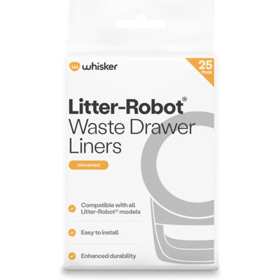 Whisker Whisker Litter-Robot Cat Waste Drawer Liners, 25 count