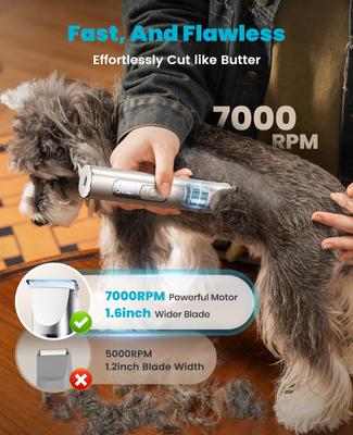 Show full view: OneIsAll FC08 Cordless 4 in 1 Low Noise Dog Grooming Clippers & Paw Nail Grinder Kit slide 2 of 10
