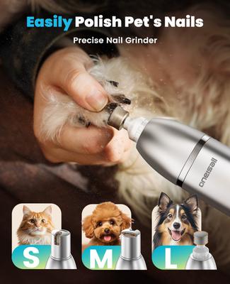 Show full view: OneIsAll FC08 Cordless 4 in 1 Low Noise Dog Grooming Clippers & Paw Nail Grinder Kit slide 7 of 10