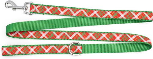 Show full view: The Worthy Dog Holiday Plaid Dog Leash, Small: 5-ft long, 5/8-in wide slide 4 of 4
