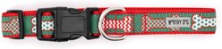 The Worthy Dog Festive Bones Adjustable Dog Collar, Large: 14 to 20-in neck, 1-in wide slide 2 of 3