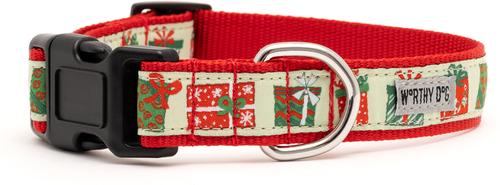 Show full view: The Worthy Dog Presents Adjustable Dog Collar, Medium: 11 to 17-in neck, 1-in wide slide 2 of 3