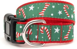 The Worthy Dog Candy Cane Adjustable Dog Collar, X-Large: 17 to 23-in neck, 1-in wide