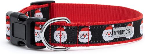 Show full view: The Worthy Dog Santa Adjustable Dog Collar, Large: 14 to 20-in neck, 1-in wide slide 2 of 3