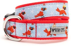The Worthy Dog Cardinals Adjustable Dog Collar, X-Small: 5 to 11-in neck, 1/2-in wide