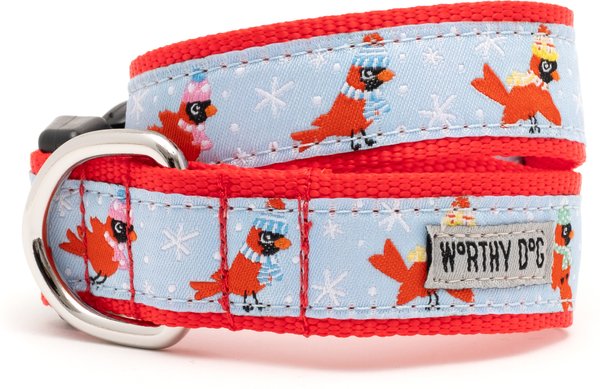 Show full view: The Worthy Dog Cardinals Adjustable Dog Collar, X-Small: 5 to 11-in neck, 1/2-in wide slide 1 of 3