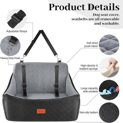 WOOAIDAGG Memory Foam Washable Dog Car Seat