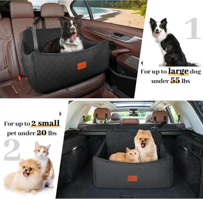 Show full view: WOOAIDAGG Memory Foam Washable Dog Car Seat, Black slide 5 of 9