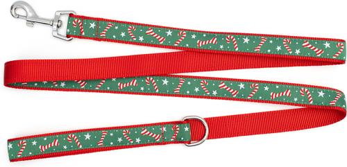 Show full view: The Worthy Dog Candy Cane Dog Leash, Large: 5-ft long, 1-in wide slide 3 of 3