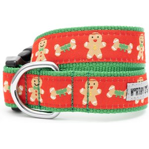 The Worthy Dog Gingerbread Bones Adjustable Dog Collar, Small: 8 to 14-in neck, 5/8-in wide