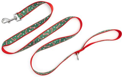 Show full view: The Worthy Dog Candy Cane Dog Leash, Large: 5-ft long, 1-in wide slide 2 of 3