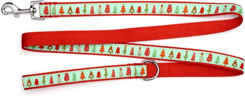 Show full view: The Worthy Dog Holiday Trees Dog Leash, Large: 5-ft long, 1-in wide slide 2 of 4