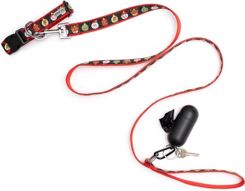 Show full view: The Worthy Dog Deck the Halls Adjustable Dog Collar, Large: 14 to 20-in neck, 1-in wide slide 4 of 5