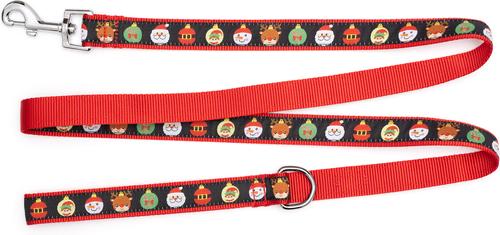 Show full view: The Worthy Dog Deck the Halls Dog Leash, Large: 5-ft long, 1-in wide slide 2 of 4