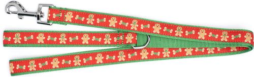 Show full view: The Worthy Dog Gingerbread Bones Dog Leash, Large: 5-ft long, 1-in wide slide 2 of 3