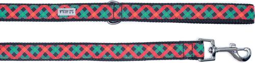 Show full view: The Worthy Dog Holiday Check Dog Leash, Large: 5-ft long, 1-in wide slide 2 of 2