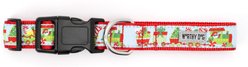 The Worthy Dog Toyland Train Adjustable Dog Collar, X-Large: 17 to 23-in neck, 1-in wide slide 2 of 3