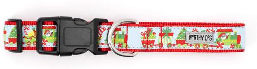 Show full view: The Worthy Dog Toyland Train Adjustable Dog Collar, X-Large: 17 to 23-in neck, 1-in wide slide 3 of 3