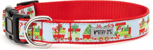 Show full view: The Worthy Dog Toyland Train Adjustable Dog Collar, X-Large: 17 to 23-in neck, 1-in wide slide 2 of 3