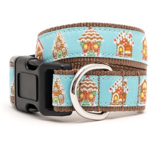 The Worthy Dog Gingerbread Houses Adjustable Dog Collar, X-Small: 5 to 11-in neck, 1/2-in wide