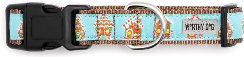 Show full view: The Worthy Dog Gingerbread Houses Adjustable Dog Collar, X-Large: 17 to 23-in neck, 1-in wide slide 3 of 3