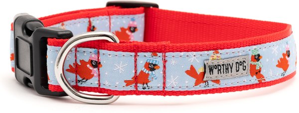 Show full view: The Worthy Dog Cardinals Adjustable Dog Collar, X-Small: 5 to 11-in neck, 1/2-in wide slide 2 of 3