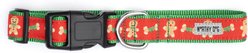 The Worthy Dog Gingerbread Bones Adjustable Dog Collar, Large: 14 to 20-in neck, 1-in wide slide 2 of 3